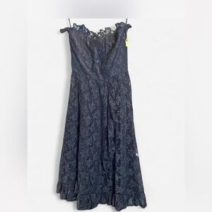 Chic Strapless Vintage Black Lace Dress- Estate Find!!!